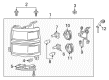 GMC Sierra 3500 HD Headlight Bulb Diagram - 13504291