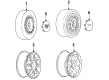 1995 Cadillac Seville Wheel Cover Diagram - 3542620