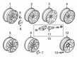 2022 GMC Sierra 1500 Wheel Cover Diagram - 20941995