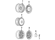 Cadillac Brougham Wheel Cover Diagram - 1637249