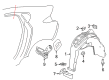 2016 Chevy Volt Fender Splash Shield Diagram - 23400164