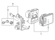 2016 GMC Sierra 1500 ABS Control Module Diagram - 23430363