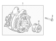 2016 Cadillac CT6 Alternator Pulley Diagram - 12649094