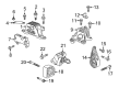 2022 Buick Envision Engine Mount Bracket Diagram - 84356446