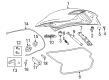 Chevy SS Trunk Lid Lift Support Diagram - 92294266