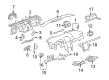 Saturn Dash Panel Vent Portion Covers Diagram - 20864163