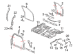 GMC Sierra 1500 HD Classic Weather Strip Diagram - 15244247