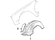 1987 Chevy El Camino Fender Splash Shield Diagram - 14043529