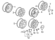 2005 GMC Sierra 2500 HD Wheel Cover Diagram - 9595384