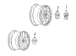 1997 Chevy Corvette Wheel Cover Diagram - 9594097