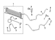 Cadillac SRX Transmission Oil Cooler Hose Diagram - 19331389