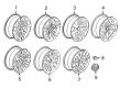 2019 Cadillac CTS Wheel Cover Diagram - 23156594