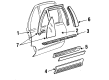 1995 Oldsmobile 98 Door Moldings Diagram - 12537016