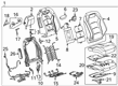 2022 Chevy Camaro Seat Cushion Pad Diagram - 84427087