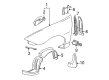 Chevy Cavalier Fender Splash Shield Diagram - 22708176