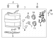 2015 Chevy Silverado 2500 HD Headlight Diagram - 84388597