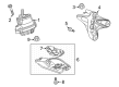 Cadillac CT4 Motor And Transmission Mount Diagram - 84146175