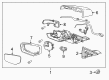 2015 Cadillac CTS Mirror Cover Diagram - 23105601