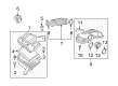 2010 Hummer H3T PCV Valve Hose Diagram - 15123628