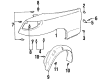 Saturn SC2 Fender Splash Shield Diagram - 21124826