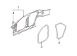 2007 Cadillac STS Weather Strip Diagram - 19168243