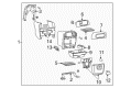 1997 Pontiac Trans Sport Center Console Diagram - 10429915