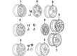 1986 Pontiac T1000 Wheel Cover Diagram - 9592429