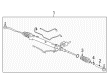 2005 Cadillac SRX Tie Rod End Diagram - 88957172