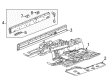 2016 Cadillac CTS Underbody Splash Shield Diagram - 23497848