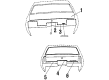 1984 Oldsmobile Cutlass Supreme Emblem Diagram - 20212428