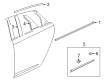 Cadillac XTS Door Moldings Diagram - 22955411