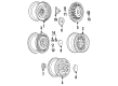 1995 Oldsmobile 98 Wheel Cover Diagram - 25551696