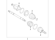 Cadillac CV Joint Diagram - 84444309