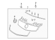 2008 Cadillac STS Emblem Diagram - 10376727