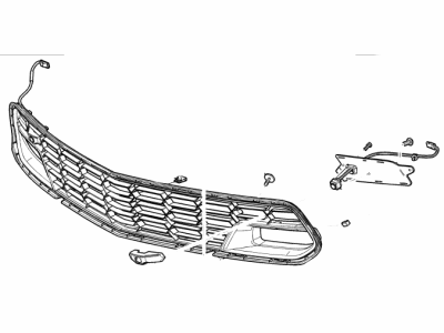 Chevy 84020980 GRILLE KIT,FRONT(INCLUDES 2-9,11)(INSTALL 2.00)(2.0 KG)