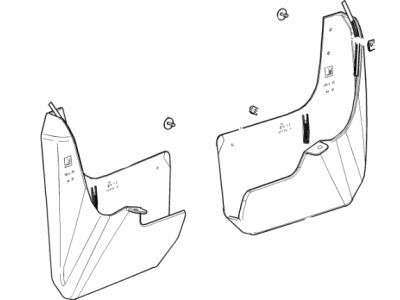 GM 84109902 Front Molded Splash Guard Package