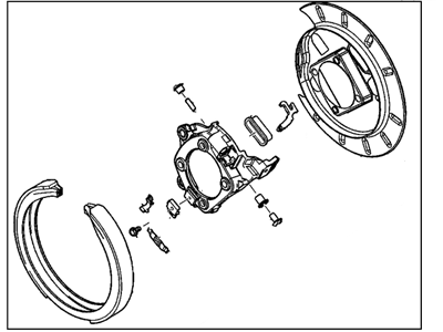 GMC 25879189 BRAKE,PARKING(INCLUDES 1-13,KIT 1)(USE ON VEHICLES WITH 1 CLIPPING POINT FOR BRAKE SHOE, FOR 2ND DSG SEE 19178788)