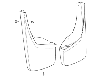 GMC 84124511 GUARD PKG,FRONT FENDER MUD(INCLUDES 2-4)(GASOLINE)(INSTALL 0.40)(0.73 KGS)