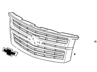 Chevy 23320672 GRILLE PKG,FRONT(INCLUDES 2-5)(CHROME)(INSTALL 1.80)(4.7 KGS)