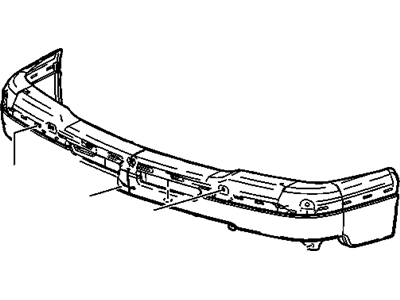 Chevy 15287617 BAR,FRONT BUMPER IMP(INCLUDES 10-13,17)(CHROME)(W/CAP)(W/10 GROMMETS)(W/BRACES)(REMOVE 5 RETAINERS FROM OLD DEFLECTOR & REPLACE BY 5 CLIPS 11518099 PRIOR TO INSTALL)