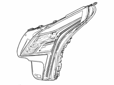 Cadillac 84016105 HEADLAMP,(INCLUDES 4,11,12)