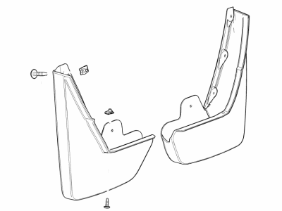 Cadillac 22922799 GUARD PKG,REAR MUD FLAP(INCLUDES 2-4)(BLACK)(INSTALL 0.50)(0.73 KGS)(WILL NOT WORK TOGETHER WITH ACCESSORY MUFFLER PKG 19329324)