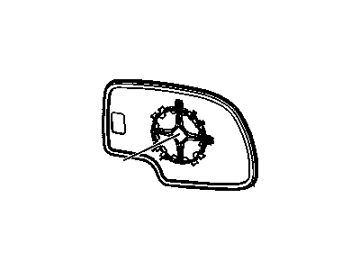 Chevy 19178058 MIRROR,OUTSIDE REAR VIEW (REFLECTOR GLASS & BACKING PLATE)(PART OF 1)(BUILT ON OR AFTER 5/29/07)