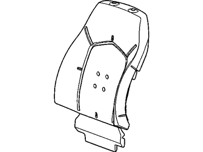 Cadillac 25777057 PAD,DRIVER SEAT BACK(W/O ACTIVE HEAD RESTRAINT; HEAT OF BACK PANEL INDENTATION ABOVE MAP POCKET=8IN)(FOR 2ND DESIGN SEE 25939293)