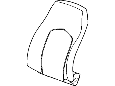 Cadillac 25780360 COVER,DRIVER SEAT BACK(CASHMERE)(W/O ACTIVE HEAD RESTRAINT; HEAT OF BACK PANEL INDENTATION ABOVE MAP POCKET=8IN)(FOR 2ND DESIGN SEE 22737826)