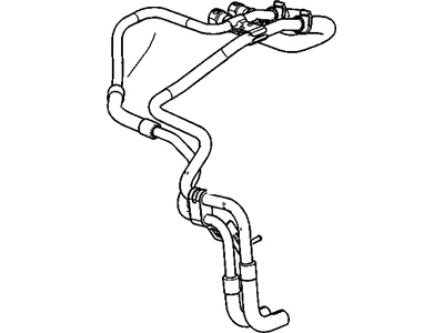 Hummer 24301198 HOSE,HEATER INLET & OUTLET (W/O CLA)(INCLUDES 2,3,6)