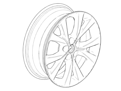 GM 19301333 17x6.5-Inch Aluminum 5-Split-Spoke Wheel in Silver