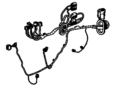 Saturn 25832147 HARNESS,FRONT SIDE DOOR DOOR WIRING(INCLUDES 17,18)(USE ON CARS BUILT BEFORE 7/24/07)(FOR 2ND DESIGN SEE 25899270)