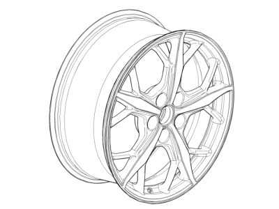 GM 23417380 19x8.5-Inch Aluminum 5-Trident Spoke Front Wheel in Black