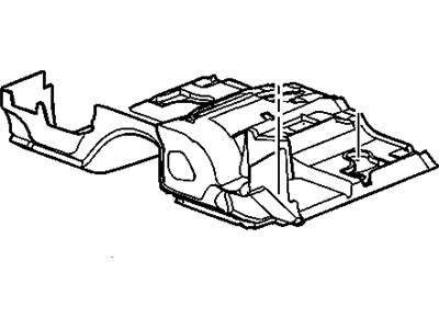 GM 25789423 Carpet Assembly, Rear Floor Panel *Ebony